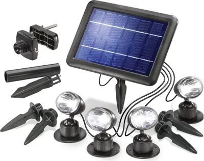 Produktbild von Esotec LED Solarspot QUATTRO POWER, 4er Set, IP44