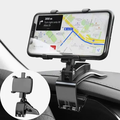 Produktbild von Auto Handyhalterung 360° drehbar für 4-7 Zoll Smartphones, Armaturenbrett Cliphalterung