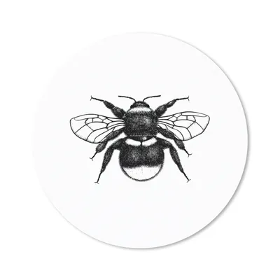 Produktbild von MuchoWow® Mauspad Mousepad Hummel - Botanisch - Retro - Insekten 20x20 cm - Mousepads - Maus Mat - Pad - Mausunterlage - Schreibtischmatte