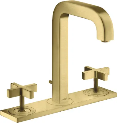 Produktbild von hansgrohe AXOR Citterio 3-Loch Waschtischarmatur 170, Zugstangen-Ablaufgarnitur, Auslauf 140mm, Kreuzgriffe, Platte, 39134950