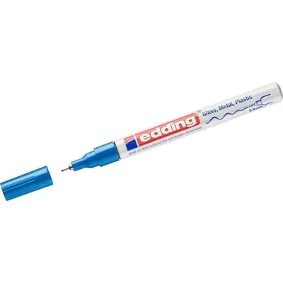 Produktbild von Edding 780, Blau, Feine Spitze, Blau, Weiß, Aluminium, Fein, 0,8 mm