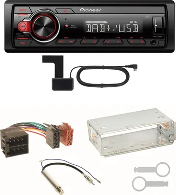 Produktbild von Pioneer MVH-130DAB Digitalradio USB Einbauset für Golf 4 Passat 3B Polo 6N 9N Lupo