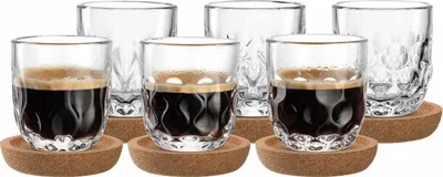 Produktbild von Leonardo GOCCE Espresso-Set mit Untersetzer 12-teilig
