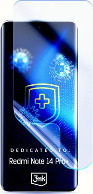 Produktbild von 3mk Display Antimikrobielle Schutzfolie SilverProtection+ für Redmi Note 14 Pro+ 0,21mm  Self-Heal