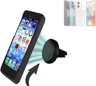 Produktbild von K-S-Trade Kompatibel mit Xiaomi Redmi Note 13 5G Auto Handy Halterung KFZ Halter Lüftungsgitterhalterung Air Vent mount Smartphone Halter