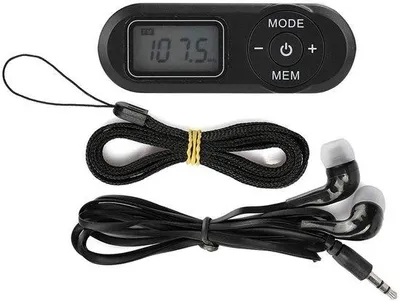 Immagine prodotto di Radio FM portatile compatta con schermo LCD per ascoltare musica mentre si guida