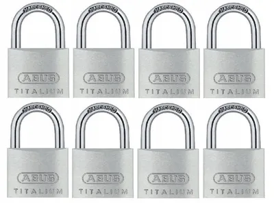 Produktbild von ABUS TITALIUM 64TI/40 Set 8 Vorhängeschlösser, 1 Schlüssel