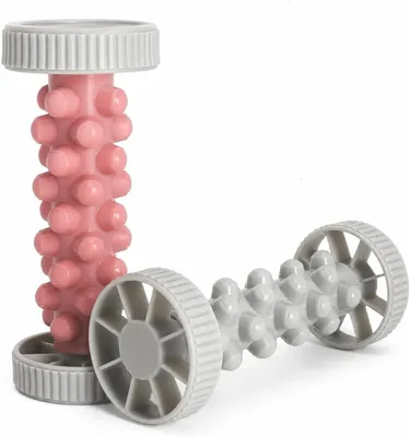 Produktbild von Fußmassageroller mit Noppen, 2 Stück, ergonomisch, für Fußbogen und Waden