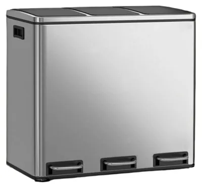 Produktbild von 3 x 18L Treteimer Küche – Mülltrennsystem – hygienisch und tierfreundlich