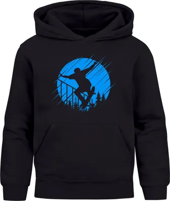 Produktbild von Kinder Hoodie Skateboard Motiv Skater Kapuzenpullover Jungen Mädchen Streetwear Moonworks®