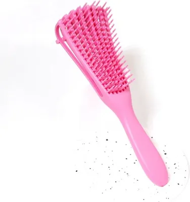 Produktbild von Go Go Gadget – Rosa Anti-Tangle-Haarbürste für welliges Haar – Entwirrungsbürste – Entwirrungsbürste – Styling-Bürste