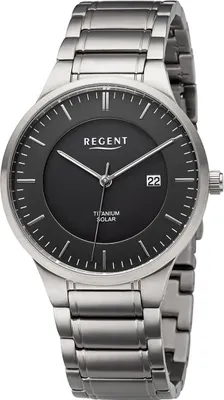Produktbild von Regent Metall Herren Uhr Armbanduhr Quarz silber Metallarmband D2URBA709