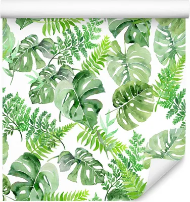 Produktbild von 10m VLIES TAPETE Rolle Tropen Natur Blumen Pflanzen Blätter Flora XXL