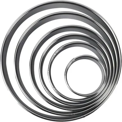 Produktbild von Famanu Ausstechformen Set – 6 runde Formen aus Edelstahl in verschiedenen Größen