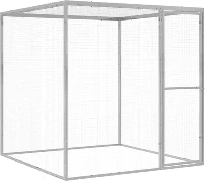 Obrázek produktu pro The Living Store Klec pro kočky 1,5x1,5x1,5 m Pozinkovaná ocel