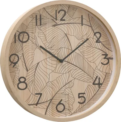 Produktbild von Wanduhr - Beige - Grau - Schwarz - MDF - Metall - Ø 40 cm