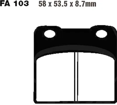 Image de Plaquettes de frein arrière pour Suzuki VS 1400 GLP Intruder, année de fabrication 1987-2003 - Plaquettes de frein EBC - Neuf