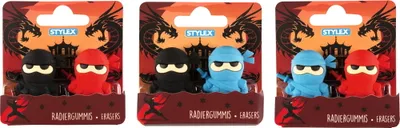 Produktbild von Stylex 34092 Radiergummi "Ninja" 2er Pack