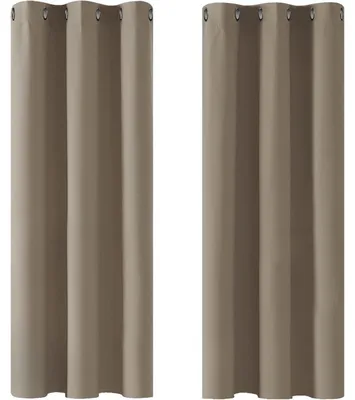 Obrázok produktu pre Záclony zatemňovacie, 2 kusy, 107 x 138 cm, farba taupe, s tepelnoizolačnými vlastnosťami, s okami, vhodné do detskej izby