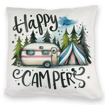Produktbild von Happy Campers Wohnwagen Kuschelkissen