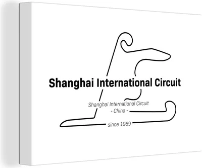 Produktbild von OneMillionCanvasses® - Leinwandbilder - 140x90 cm, China - Formel 1 - Rennstrecke, Wandbilder Kunstdruck Wanddekoration - Foto auf Leinwand - Gemälde auf Holzrahmen