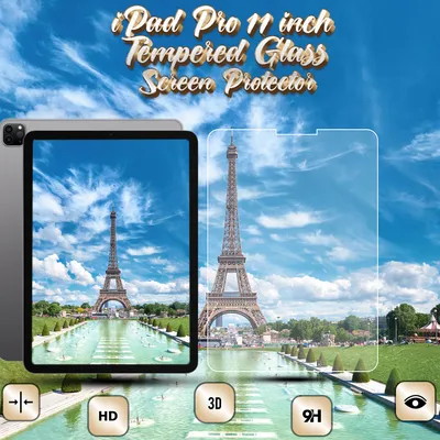 Obrázek produktu pro 2-balení iPad Pro 11" Ochranné sklo na displej - Tvrzené sklo 9H - Super kvalita 3D