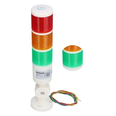 Obrázek produktu pro Signální sloup BERM s trvale svítící LED diodou, tříbarevným výstražným světlem, sklopným výstražným zařízením, AC 220 V