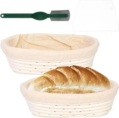Produktbild von Rundes Brotkorb aus Naturrohr für Sauerteigbrot