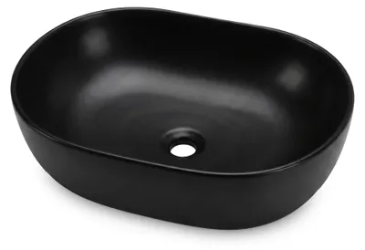 Produktbild von Aufsatzwaschbecken Oval ELIPSE Keramik 49 cm Schwarz Matt