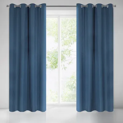 Obrázek produktu pro Záclona MELTEM tmavě modrá námořnická135x250 cm Záclona do očka