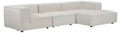 Produktbild von Modulares Ecksofa aus Chenille-Stoff in Beige RUZOLO