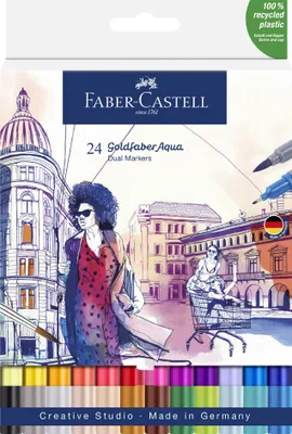 Produktbild von FABER-CASTELL Aquarellmarker GOLDFABER 24er Etui