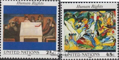 Produktbild von Briefmarken UNO - New York 1989 Mi 595-596 (kompl.Ausg.) gestempelt Menschenrechte