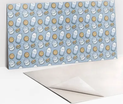Produktbild von PVC-Wandschutz für die Küche - Stilvoller Schutz für Ihre Wände 100 x 50 Milch und Keks