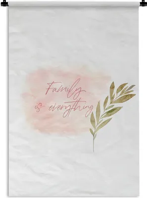 Produktbild von MuchoWow® Wandteppich Wandbehang Familie - Zitate - Familie ist alles - Sprichwörter 60x90 cm Tapisserie Dekoration Wandtuch - Foto-Teppich - Abwaschbar