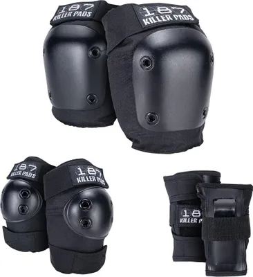 Produktbild von 187 Killer Pads Adult Six Pack Knie-, Handgelenk- & Ellenbogenschoner L/XL schwarz