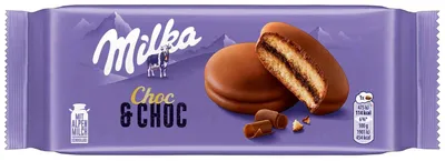 Produktbild von Milka Choc & Choc 175g, Milchschokolade, 175 g, 1906 kJ, 455 kcal, 22 g, 8,8 g