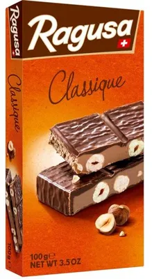 Produktbild von Camille Bloch Ragusa Classique, Milchschokolade, 100 g, 5449 kJ, 585 kcal, 37 g, 15 g