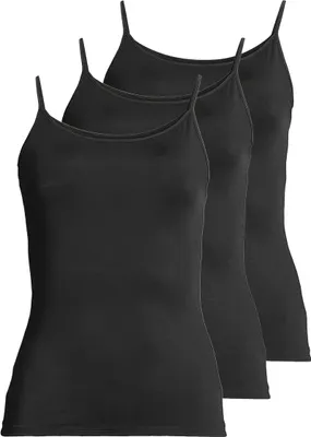 Produktbild von Nina von C. 3er Pack Pure Spaghetti Top Glänzende Satinbörtchen als Abschluss, Glatte Oberfläche, Zart wie eine zweite Haut