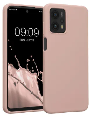 Produktbild von kwmobile Handyhülle für Motorola Moto G23 / Moto G13 Hülle - Case Silikon - Kabelloses Laden - Schutzhülle Cover in Altrosa