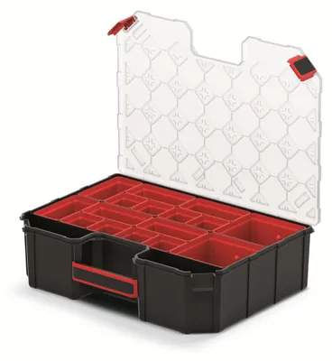 Zdjęcie produktu dla Pudełko asortymentowe o wymiarach 390x284x60 mm, zawierające 12 przegródek