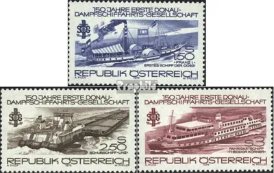 Produktbild von Briefmarken Österreich 1979 Mi 1601-1603 (kompl.Ausg.) gestempelt Donaudampfschiffe