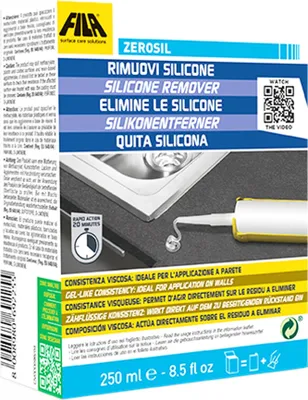 Produktbild von FILA ZERO SIL - Der Silikonentferner für Feinsteinzeug, Keramik, Marmor, Glas und Metall