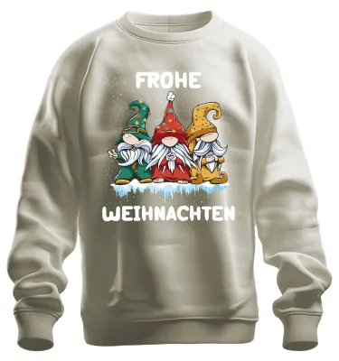 Produktbild von Frohe Weihnachten Gnome Wichtel Schweden - Weihnachten Sweatshirt Pullover, Natur, XL