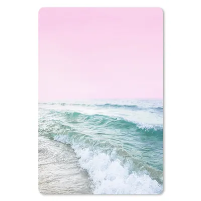 Produktbild von MuchoWow® Mauspad Mousepad Meer - Wellen - Rosa - Natur 18x27 cm - Mousepads - Maus Mat - Pad - Mausunterlage