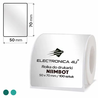 Produktbild von Selbstklebende Thermotransferetiketten für Niimbot M2 M3, 50x70 mm