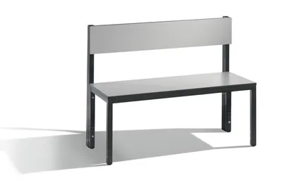 Produktbild von C+P Sitzbank mit Rückenlehne, Basic Plus, H796xB1000xT407mm, 7021