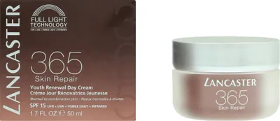 Produktbild von Lancaster 365 Skin Repair Youth Renewal Day Cream SPF15, Tagescreme, Frauen, Jeder Hauttyp, Gesicht, Hals/Nacken, Anti-Aging, Nährend, Schutz, Regenerierend, Verjüngend, Reparatur, Glättend, 30 - 45 Jahr(e)