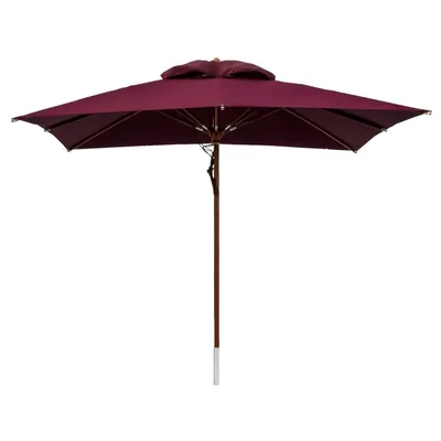 Produktbild von anndora Sonnenschirm Gartenschirm 3x3m eckig Burgundy Dunkelrot Winddach UV-Schutz - Ohne Teleskop | Dunkelrot