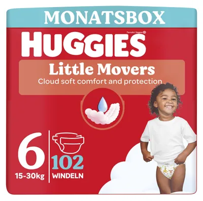 Produktbild von Huggies Baby-Windeln Little Movers Größe 6 Disney-Design 102 Stk Monatsbox